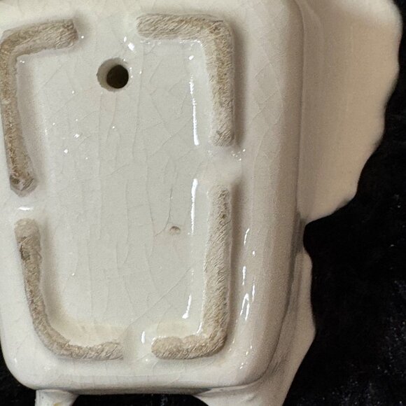 Vintage Ceramic Butterfly Wall Hanging Vase Yellow & Gold Tones - Picture 6 of 8